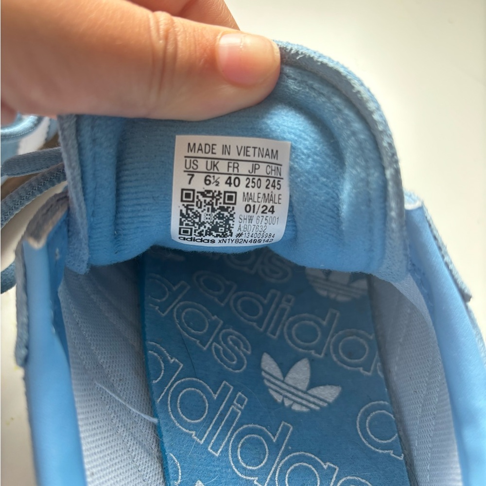 adidas Spezial Light Blue White Suede Sneakers - Picture 6 of 6